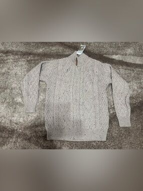 Aran crafts zip neck Aran jacket